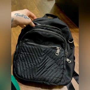 Black mini backpack
